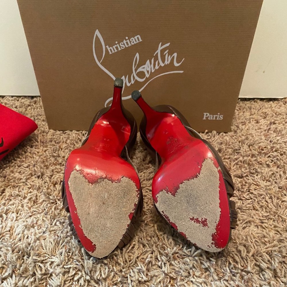 Christian Louboutin Scissor Girl Heels Size 8 - Picture 4 of 4